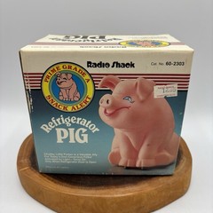 Radio Shack Refrigerator Pig Snack Alert Pig & Original Box Gag Gift NOS Vtg 80s