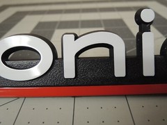 New Sonic Speaker Genuine 6&Prime; Wide Replacement Plastic Logo Nameplate