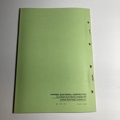 Pioneer RT- 1020L. Reel To Reel Service Manual 1973 Vintage