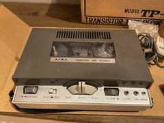 Vintage AIWA Transistor Tape Recorder TP-31 Original Box/ Manual-Works
