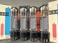 (4) NOS RFT Germany EL34 Tubes With Test Documentation G1 Bias, Gm, GL, IKP, VG2