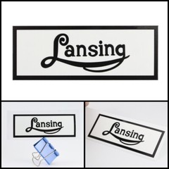 Lansing logo badge Sticker Decal waterproof 108mm(4.25&Prime;)X40mm(1.57&Prime;)
