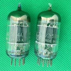 GE JG-5814A. High Grade 12AU7. Triple Mica. Matched. Test Strong And Balanced.