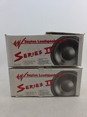 Dayton Series II 8&Prime; 8 Ohm Woofers Pair NOS Made in USA Parts Express 295-100