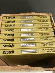 9 Scotch 207 Low Noise Hi-output 7” Reel to Reel 1/4&Prime; 1800 ft. Tape Sealed