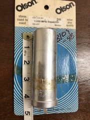 125 Volt DC 1000 MFD Capacitor CD-477 Made In Mexico