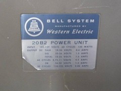 Vintage Bell System 20A2 Western Electric 20B2 Power Supply Read