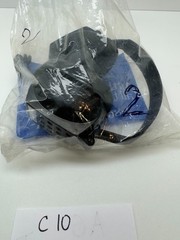 Vintage Ever Ready HS 77 Headphones 600 Ohm Mono 1/4&Prime; Jack Coiled Cord Taiwan