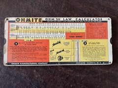Vintage 1960’s Ohms Law Calculator