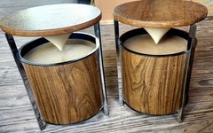 TESTED! Zenith Circle of Sound Speakers with Wood Grain / Round / Retro Omni-VTG