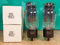 Pair of RCA USAF 5U4G NOS/NIB 1959 Vacuum Tubes