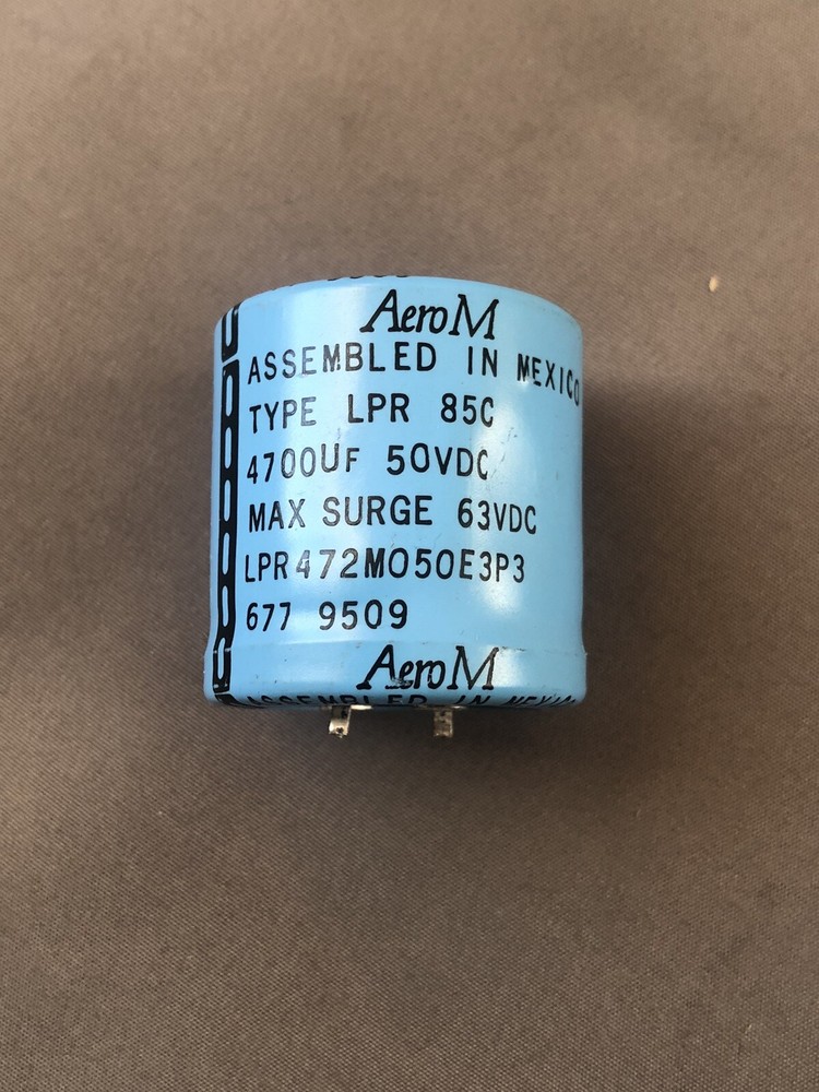 AERO-M capacitor 4700 uF 50V Aluminum Electrolytic Computer Grade, NOS Mexico