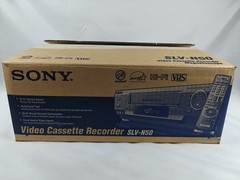 Open Box Sony VCR SLV-N50 Video Cassette Recorder Stereo with Remote RMT-V266A