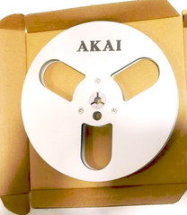 One silvery TAPE REEL Akai 7&Prime; inch Light Metal Aluminum Take Up Reel