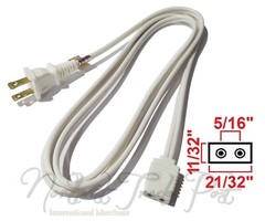Replacement AC Power Cord for Vtg Roberts Reel to Reel Player 2-Pin Round Prongs
