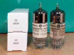 Pair of GE 6829 Engineering Sample Vacuum Tubes – 6% matched