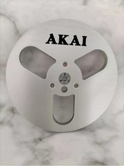 One silvery TAPE REEL Akai 7&Prime; inch Light Metal Aluminum Take Up Reel