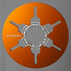 Studevox 10.5&Prime; Edge Polished Orange Aluminium Tape Reel For Reel Tape Recorders