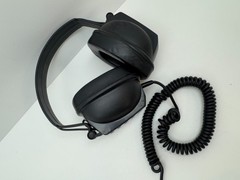 Vintage Ever Ready HS 77 Headphones 600 Ohm Mono 1/4&Prime; Jack Coiled Cord Taiwan