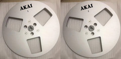 One Pair silvery TAPE REEL Akai 7&Prime; inch Light Metal Aluminum Take Up Reel