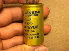 2 NOS Vintage 1962 Jensen 1.0 uf 400v PIO Capacitors Type OA TEST GOOD 1 (Qty)