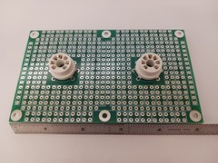 Vacuum Tube Prototype Project Board With (2) 7-Pin High Quality Tube Sockets