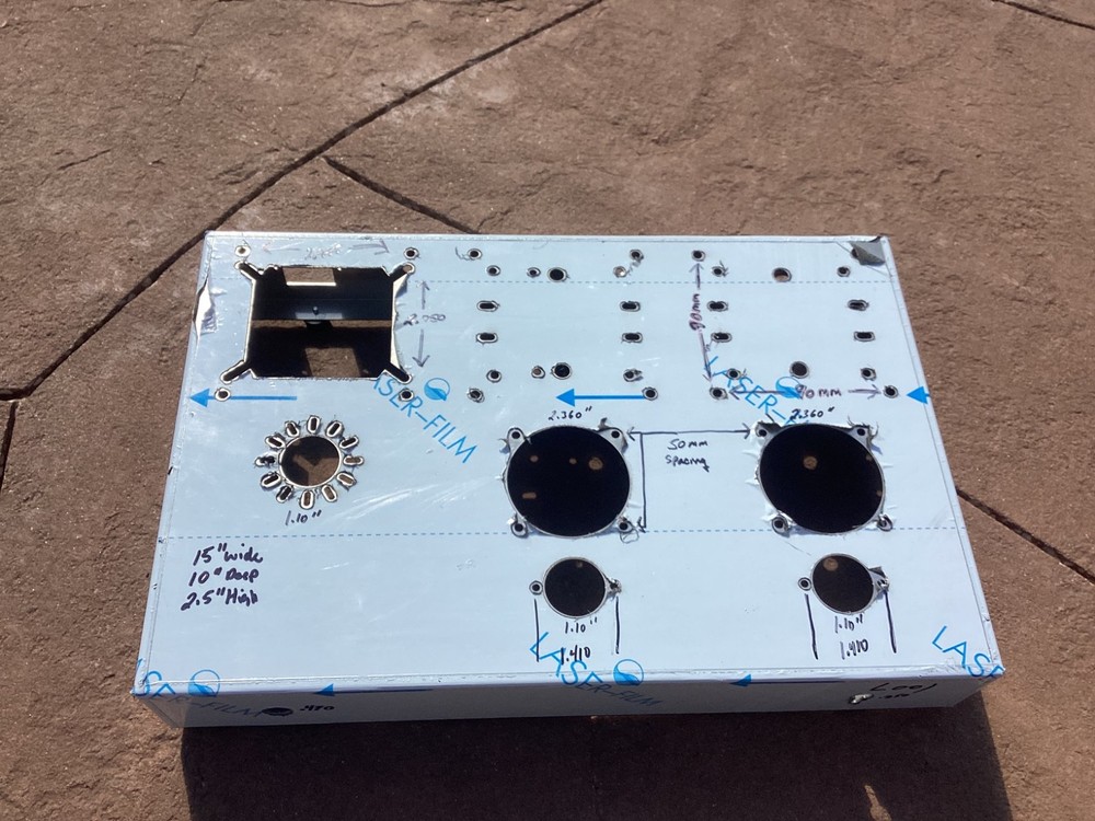 Tube amplifier chassis stainless steel DIY