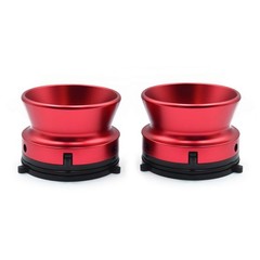 2x Red NAB Hub Adapters for TEAC Reel to Reel Tape Recorder 10.5&Prime;