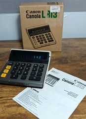 Canon Canola L813 Calculator 1978 L-813 Vintage Retro Tested Working with box