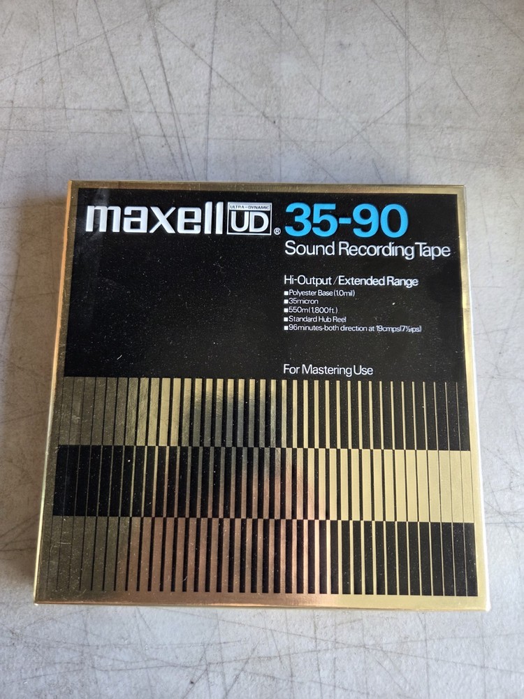Maxell UD 35-90 7&Prime; Plastic Reel to Reel Recoding Tape Open Box Never Used