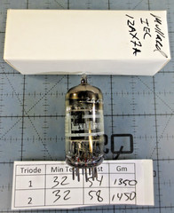 12AX7 ECC83 IEC Mullard Tube Ribbed Short Plate Test NOS  (TESTED W/ TV-7D/U)
