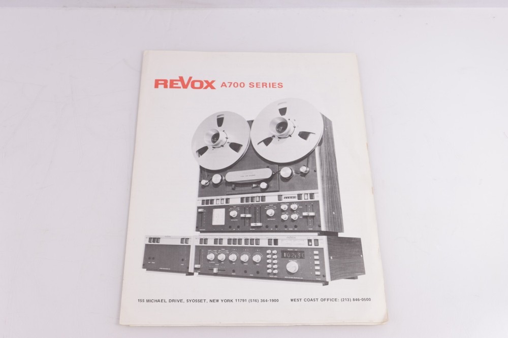 Revox A700 Series Product Information & Price Guide==Original!
