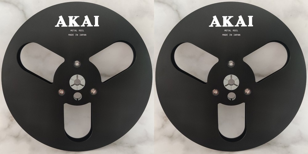 One Pair 7 » Akai Tape Reel Black Aluminum Reel to Reel Empty Take up Reel
