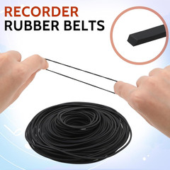 100 PCS Square Rubber Drive Belt For Cassette Player Recorder Repair Replacement
