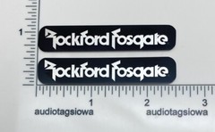 Rockford Fosgate Speaker Badge Logo Custom Made Aluminum Pair Silver & Black