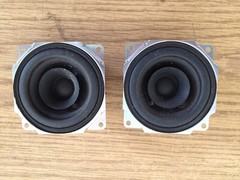 Pair Vintage Heavy Duty 4&Prime; Midrange / Small Sub 25watt 8Ω Speaker 73J NICE