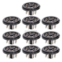 5PCS 8Pin Octal Bakelite Tube Base Socket Saver Adapter for EL34 EL34 6N8P