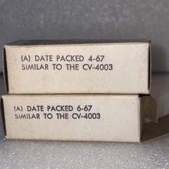 Pair Sylvania JAN 6189 Grey Plate Vacuum Tube TV7 Tested New In Box
