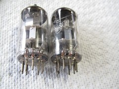 ECC88 6DJ8 7308 AMPEREX , PLATE CURRENT MATCHED PAIR 5% #4