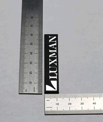 Luxman Badge Logo Emblem Custom Made – Brushed Silver