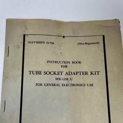 Vector USN Navy Ship Military Radio Vacuum Tube Socket Adapter Kit MX-1258/U USA