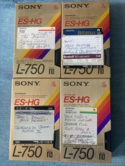 Lot of 4 Sony ES-HG L-750 Used Betamax Tapes. Read Description for Details