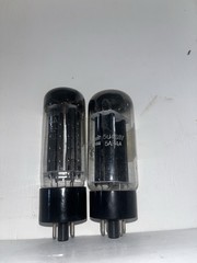 2 General Electric 5U4(GA & GB) Black Plate Tubes TV7 Tested Very Strong