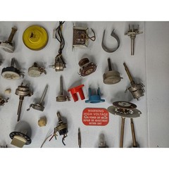 Lot of Vintage TV Radio Amp Repair Parts Knobs Volume Controls Mixed Lot