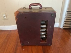 The Old LArge Box-Type Tape Recorder Lights up Normally After Being Powered