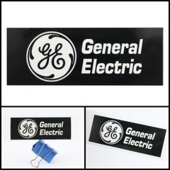 GE logo badge 3D Sticker Decal waterproof 108mm(4.25&Prime;)X40mm(1.57&Prime;)BLACK