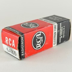 (1) Tested RCA 6AK6 Tube and Box Date Code 6152 Power Amplifier Pentode Tube