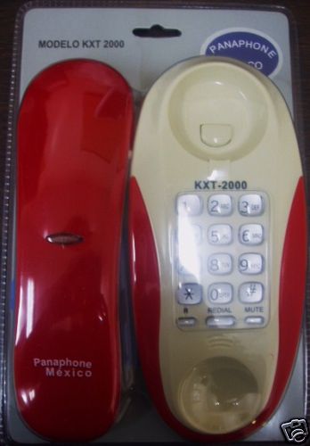 PANAPHONE KXT-2000 Shiny RED TELEPHONE Desk Phone MEXICO NEW