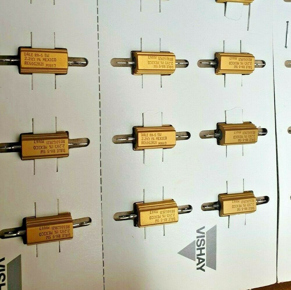 10x NEW VISHAY DALE RH-5 2R21 2R2 5W 5 Watts 1% MIL GR. HI END RESISTORS! RE60G