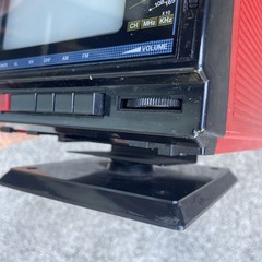 Vintage 1980s Cosmo 4.5&Prime; Portable B&W TV AM/FM Radio Antenna Works See Video